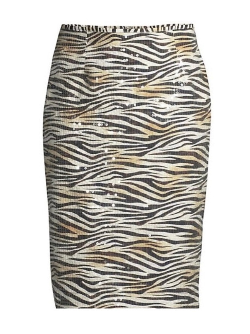 Le Superbe Zebra Print Sequin Pencil Skirt NWTS